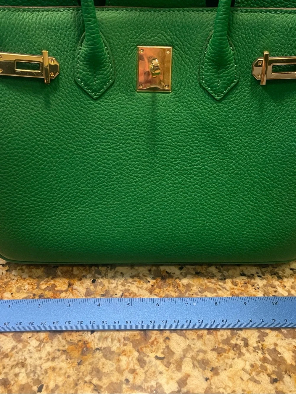 Faux Birkenstock style bag. Green Leather Top-Handle Women's Satchel